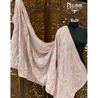 Lilac Velvet Dupatta