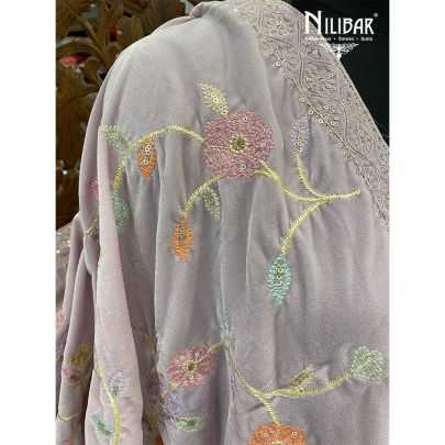 Lilac Velvet Dupatta