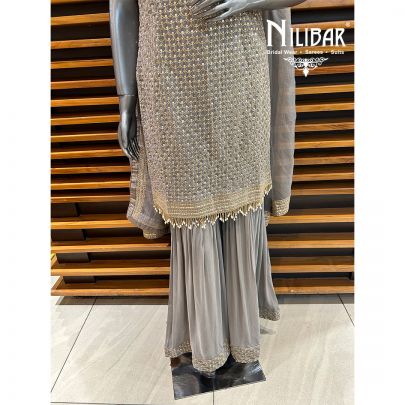 Gray Georgette Garara Suit