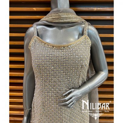 Gray Georgette Garara Suit