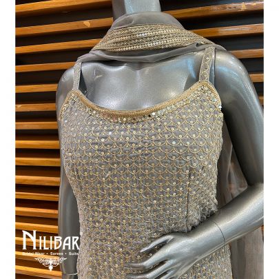 Gray Georgette Garara Suit