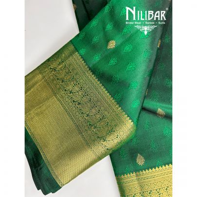 Dark Green Kanjeevaram Silk Saree