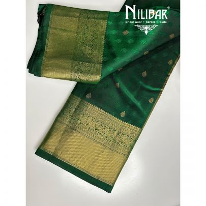 Dark Green Kanjeevaram Silk Saree