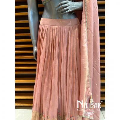 Pink Lame Silk Casual Lehenga