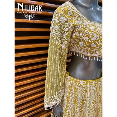 Pineapple Georgette Heavy Lehenga