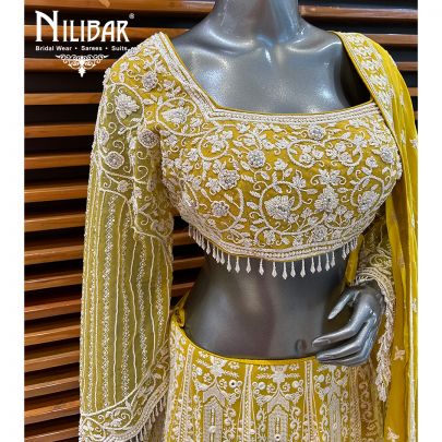 Pineapple Georgette Heavy Lehenga