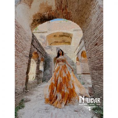 Bhavya Atreja In Our Light Brown Organza Printed Casual Lehenga
