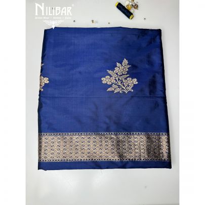 Blue Silk Weave Unstitched Suit