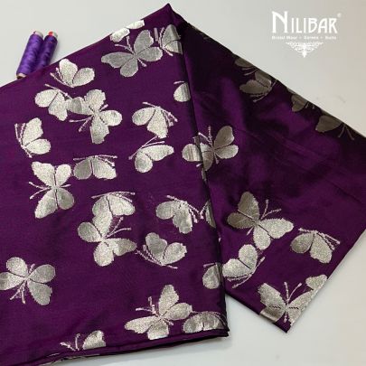 Jam Purple Silk Saree