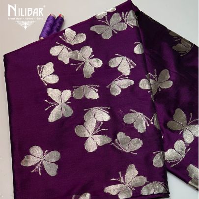 Jam Purple Silk Saree