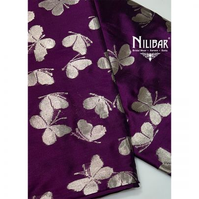 Jam Purple Silk Saree