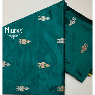 Peacock Green Banarasi Silk Saree