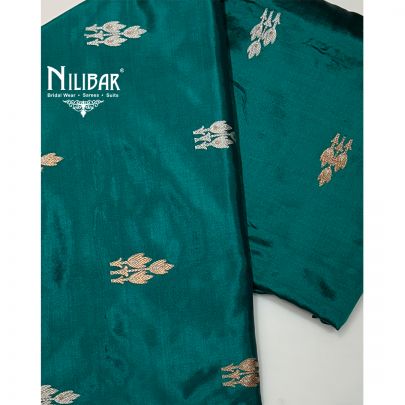 Peacock Green Banarasi Silk Saree