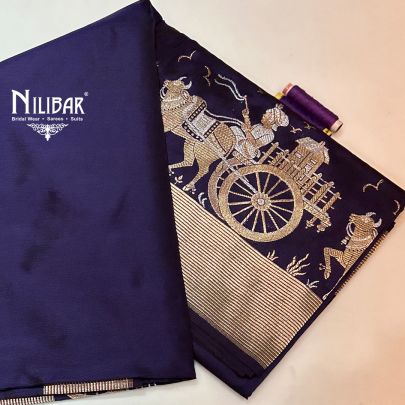 Carbon Blue Silk Saree