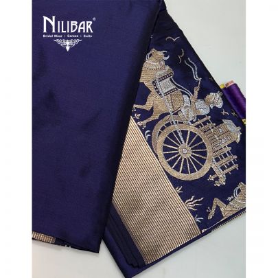 Carbon Blue Silk Saree
