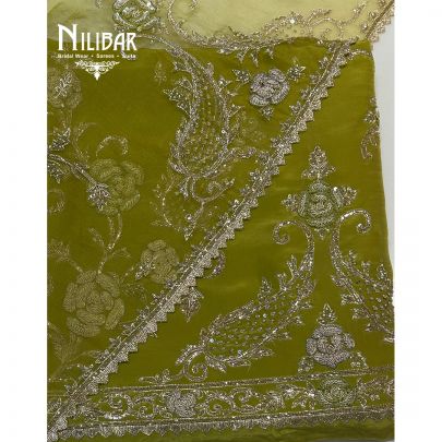 Apple Green Crepe Unstitched Suit