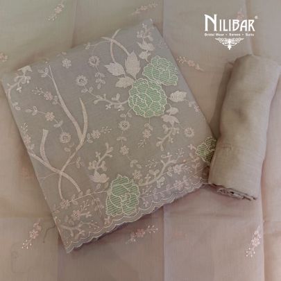 Baby Pink Cotton Shirt Paired With Plain Tafta Bottom & Dupatta