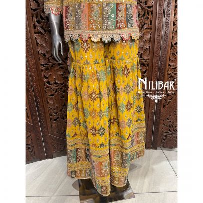 Yellow Georgette Garara Suit