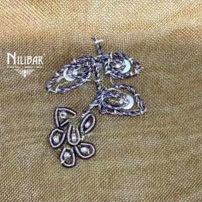 Olive Green Silk Unstitched Embroidered Suit