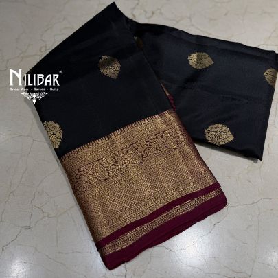 Black Silk Banarasi Silk Saree