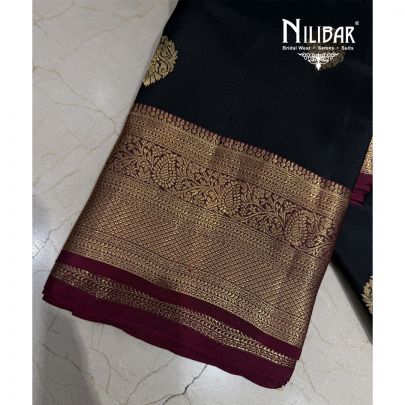 Black Silk Banarasi Silk Saree
