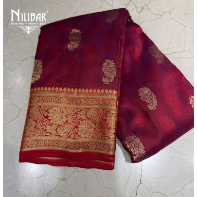 Purple Silk Banarasi Silk Saree
