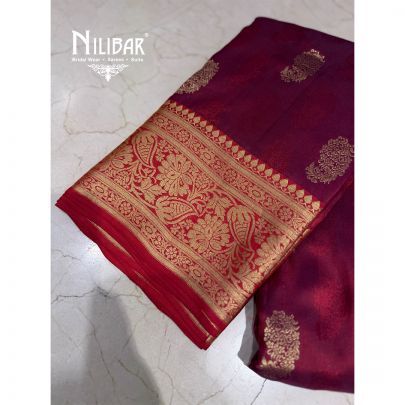 Purple Silk Banarasi Silk Saree