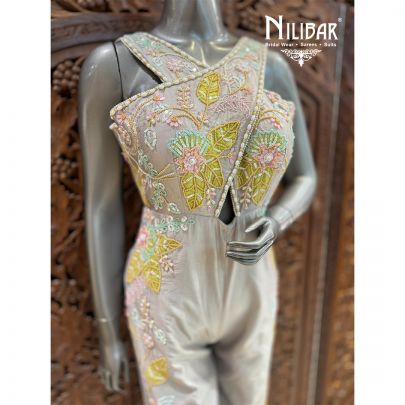 Light Grey Silk Jumpsuit