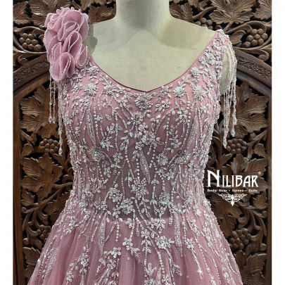 Pink Net Gown