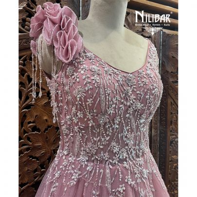 Pink Net Gown