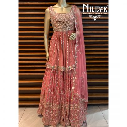 Rose Pink Peplum Lehenga