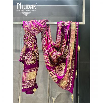Purple Lame Dupatta