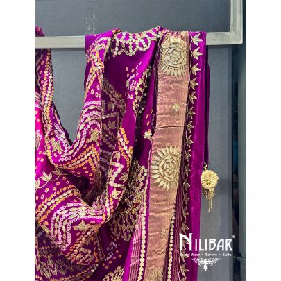 Purple Lame Dupatta
