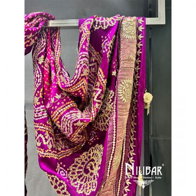 Purple Lame Dupatta