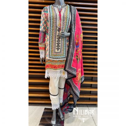 Cream Cotton Pant Suit