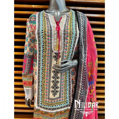 Cream Cotton Pant Suit