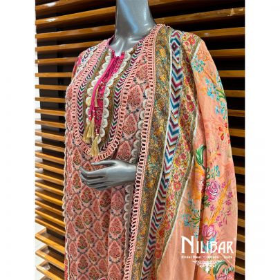 Pink Cotton Palazzo Suit