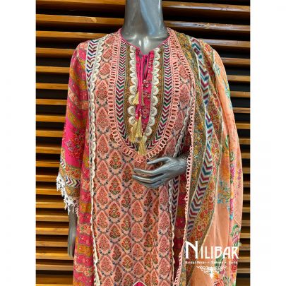 Pink Cotton Palazzo Suit