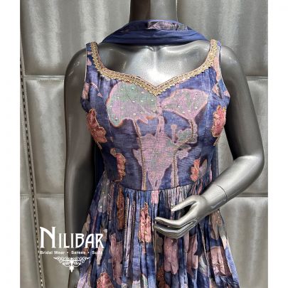 Purple Chinon Sequin Garara Suit