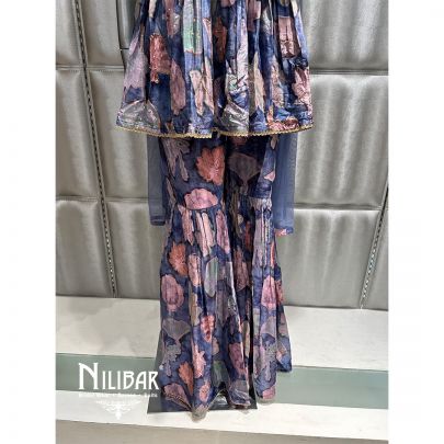 Purple Chinon Sequin Garara Suit