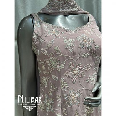 Lilac Georgette Sequin Garara Suit