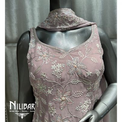 Lilac Georgette Sequin Garara Suit