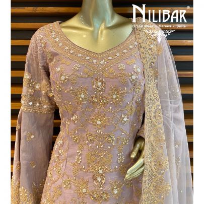 Lavender Silk Palazzo Suit