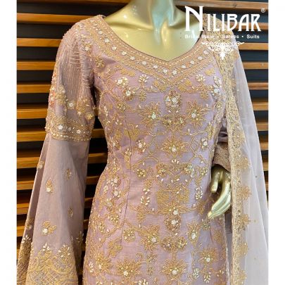 Lavender Silk Palazzo Suit