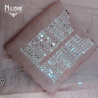 Peach Mul Shirt Paired With Cotton Bottom & Dupatta