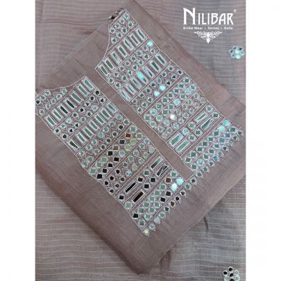 Peach Mul Shirt Paired With Cotton Bottom & Dupatta