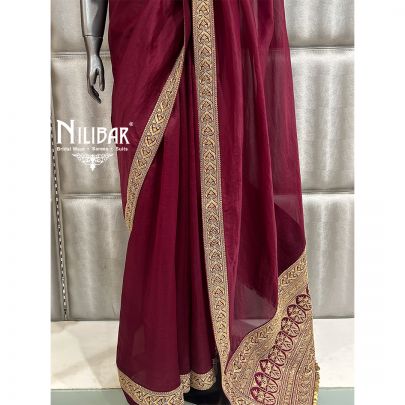 Ruby Organza Saree