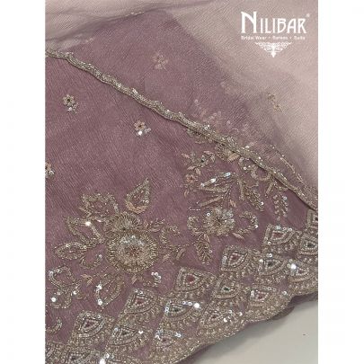 Lilac Organza Unstitched Suit