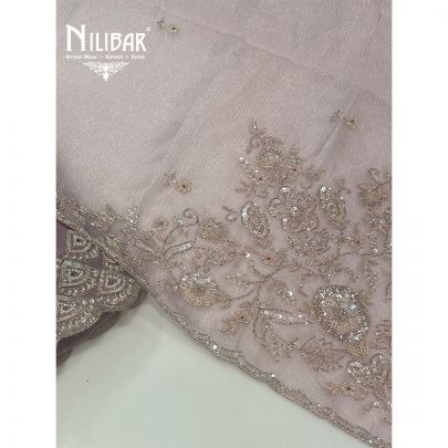 Lilac Organza Unstitched Suit