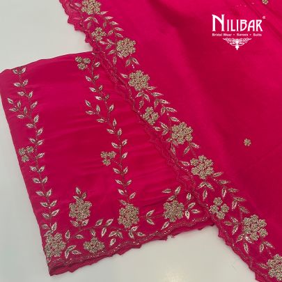 Hot Pink Crepe Unstitched Suit